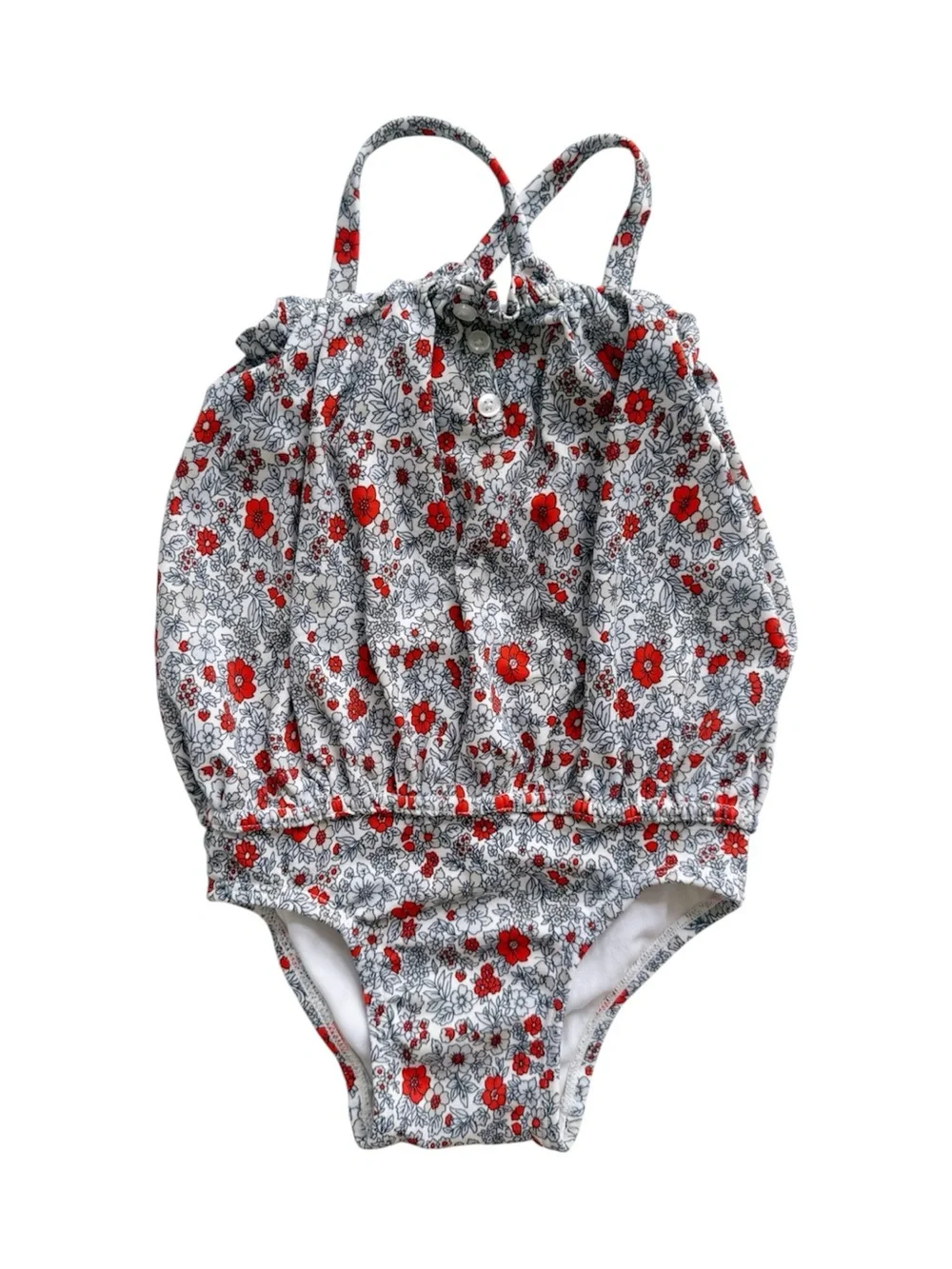 Baby Gap Floral Bubble One Piece Swimsuit 12-18M